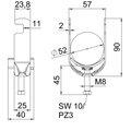 Abraçadeira BBS 2056 46-52mm Alumínio