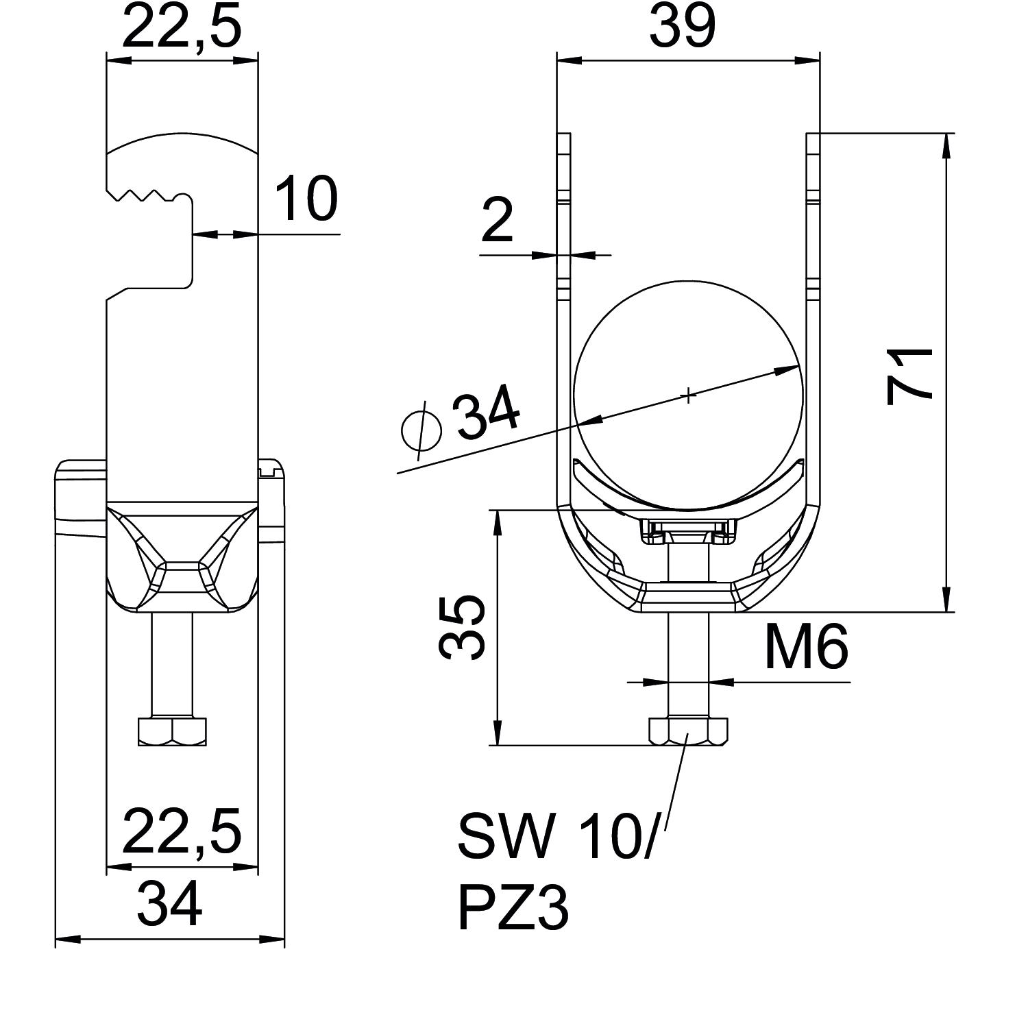 Abraçadeira BBS 2056 28-34mm Alumínio – Imagem 2 de 2
