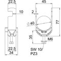 Abraçadeira BBS 2056 34-40mm Alumínio
