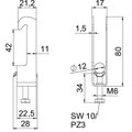 Abraçadeira BBS 2056 8-12mm Aço Galvanizado por imersão a quente após maquinação
