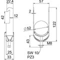 Abraçadeira BBS 2056 46-52mm Aço inoxidável, livre de ferrugem A2 1.4301 brilhante, pós-tratamento