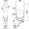 Abraçadeira BBS 2056 52-58mm Aço inoxidável, livre de ferrugem A2 1.4301 brilhante, pós-tratamento