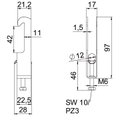Abraçadeira BBS 2056 dupla 8-12mm Aço Galvanizado por imersão a quente após maquinação