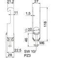 Abraçadeira BBS 2056 dupla 16-22mm Aço Galvanizado por imersão a quente após maquinação
