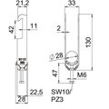 Abraçadeira BBS 2056 dupla 22-28mm Aço Galvanizado por imersão a quente após maquinação