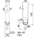 Abraçadeira BBS 2056 dupla 28-34mm Aço Galvanizado por imersão a quente após maquinação