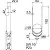 Abraçadeira BBS 2056 dupla 52-58mm Aço Galvanizado por imersão a quente após maquinação