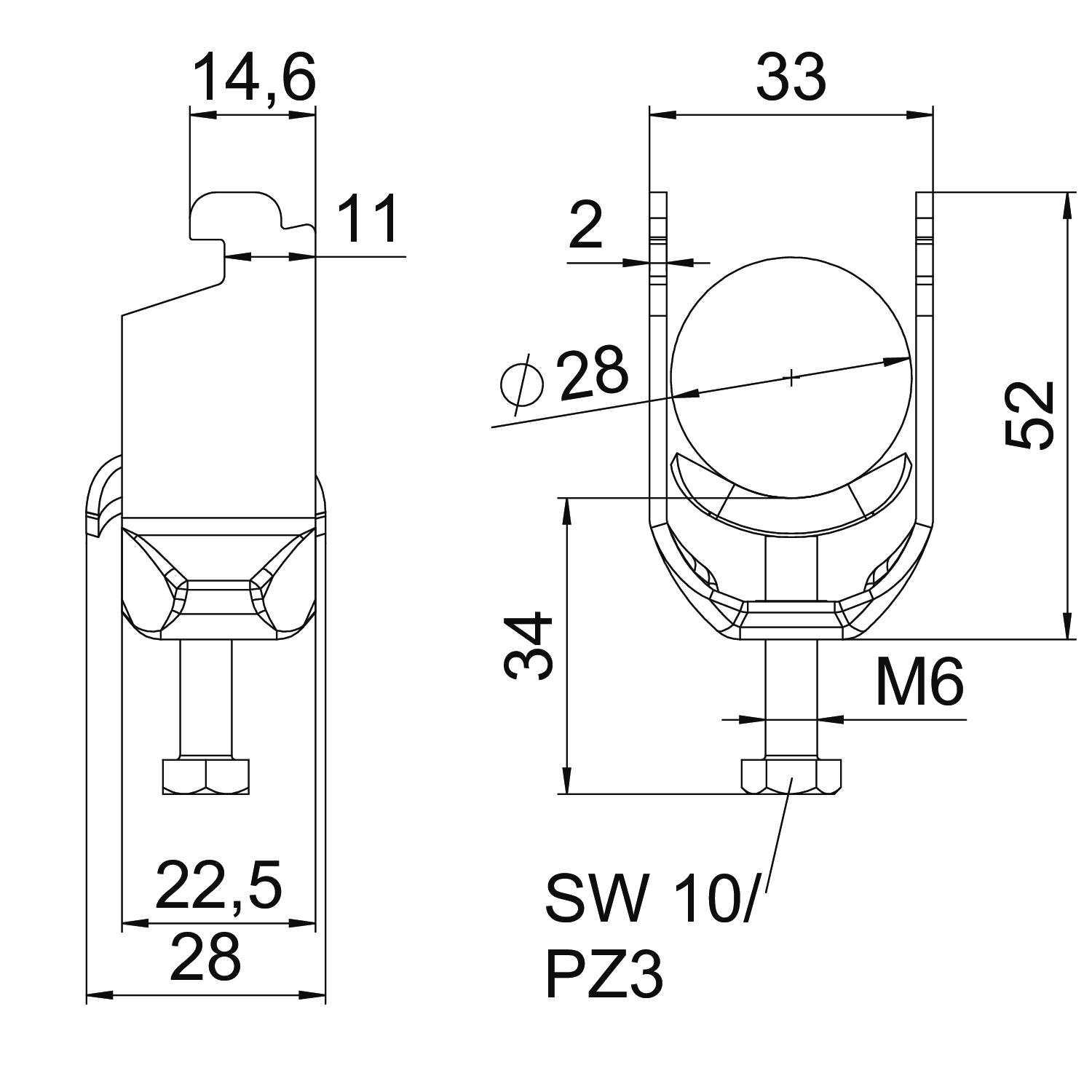 Abraçadeira BBS 2056 22-28mm Aço inoxidável, livre de ferrugem A2 1.4301 brilhante, pós-tratamento – Imagem 2 de 2