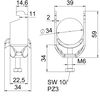Abraçadeira BBS 2056 28-34mm Aço inoxidável, livre de ferrugem 1.4301 A2 1.4301 brilhante, pós-tratamento