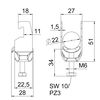 Abraçadeira BBS 2056 16-22mm Aço inoxidável, livre de ferrugem 1.4301 A2 1.4301 brilhante, pós-tratamento
