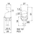 Abraçadeira BBS 2056 16-22mm Aço inoxidável, livre de ferrugem A2 1.4301 brilhante, pós-tratamento