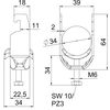 Abraçadeira BBS 2056 28-34mm Aço inoxidável, livre de ferrugem 1.4301 A2 1.4301 brilhante, pós-tratamento