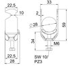 Abraçadeira BBS 2056 22-28mm Aço inoxidável A4 1.4571 brilhante, pós-tratamento