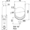 Abraçadeira BBS 2056 58-64mm Aço inoxidável A4 1.4571 brilhante, pós-tratamento
