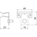 Clip de suspensão com perno roscado M6x9mm 4-10mm Aço Lamela de zinco zinco