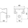 Beam clamp with threaded bolt M6x9 mm 10-15mm Aço Lamela de zinco