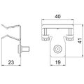 Beam clamp with threaded bolt M6x9 mm 10-15mm Aço Lamela de zinco zinco