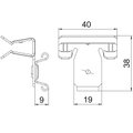 Clip de suspensão para abraçadeira de até 8 mm 4-10mm Aço Lamela de zinco zinco