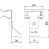 Clip de suspensão com olhal roscado M6 10-15mm Aço Lamela de zinco zinco