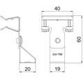 Clip de suspensão com olhal roscado M6 10-15mm Aço Lamela de zinco zinco