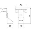 Beam clamp for threaded rod M8 4-10mm Aço Lamela de zinco zinco