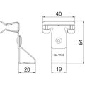 Clip de suspensão com olhal roscado M10 4-10mm Aço Lamela de zinco zinco