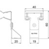 Clip de suspensão com olhal roscado M10 10-15mm Aço Lamela de zinco zinco