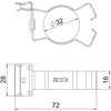 Clip de suspensão com admissão de tubo 30-32mm 1,5-4mm Aço Lamela de zinco zinco