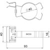 Clip de suspensão com admissão de tubo 36-40mm 4-10mm Aço Lamela de zinco zinco