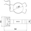 Clip de suspensão com admissão de tubo 36-40mm 10-15mm Aço Lamela de zinco zinco