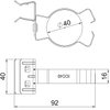 Clip de suspensão com admissão de tubo 36-40mm 15-20mm Aço Lamela de zinco zinco