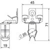 Clip de suspensão com admissão de tubo 20mm 3-7mm Aço Lamela de zinco zinco