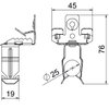 Clip de suspensão com admissão de tubo 25mm 3-7mm Aço Lamela de zinco zinco
