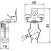 Clip de suspensão com admissão de tubo 32mm 3-7mm Aço Lamela de zinco zinco