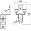 Clip de suspensão com admissão de tubo 20mm 7-13mm Aço Lamela de zinco zinco