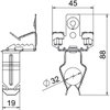 Clip de suspensão com admissão de tubo 32mm 7-13mm Aço Lamela de zinco zinco