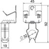 Clip de suspensão com admissão de tubo 32mm 14-20mm Aço Lamela de zinco zinco