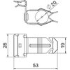 Clip de suspensão com admissão de tubo 20mm 1,5-4mm Aço Lamela de zinco zinco