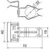 Clip de suspensão com admissão de tubo 32mm 4-10mm Aço Lamela de zinco zinco