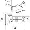 Clip de suspensão com admissão de tubo 32mm 10-15mm Aço Lamela de zinco zinco