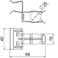 Clip de suspensão com admissão de tubo 25mm 15-20mm Aço Lamela de zinco zinco