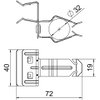 Clip de suspensão com admissão de tubo 32mm 15-20mm Aço Lamela de zinco zinco