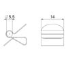 Clip de suspensão para cabo 4,5-5,5mm 1-4mm Aço Lamela de zinco