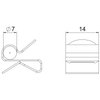 Clip de suspensão para cabo 6-7mm 1-4mm Aço Lamela de zinco zinco