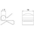 Clip de suspensão para cabo 6-7mm 1-4mm Aço Lamela de zinco zinco