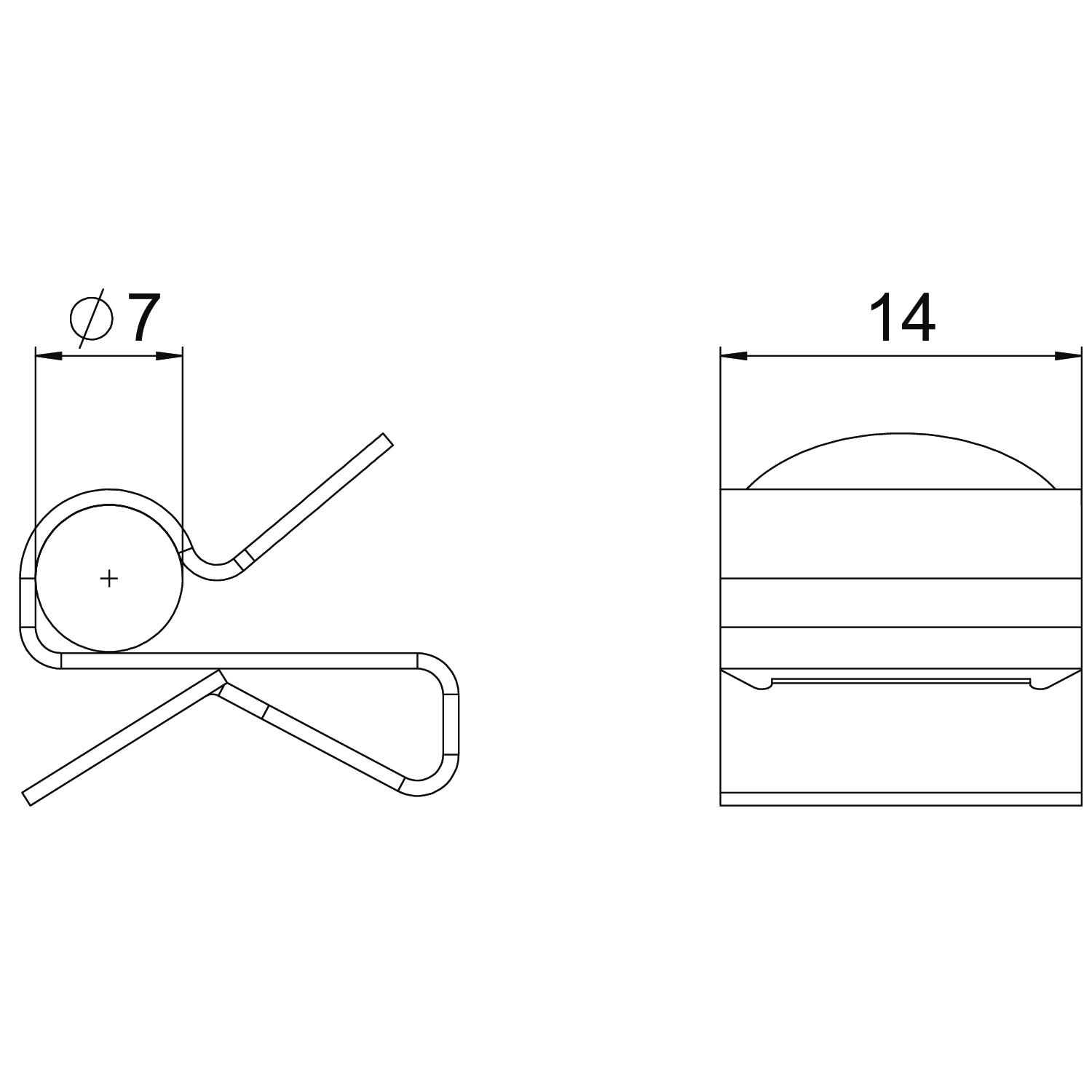Clip de suspensão para cabo 6-7mm 1-4mm Aço Lamela de zinco zinco – Imagem 2 de 2