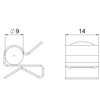 Clip de suspensão para cabo 8-9mm 1-4mm Aço Lamela de zinco zinco