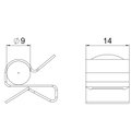 Clip de suspensão para cabo 8-9mm 1-4mm Aço Lamela de zinco zinco
