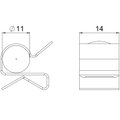 Clip de suspensão para cabo 10-11mm 1-4mm Aço Lamela de zinco zinco