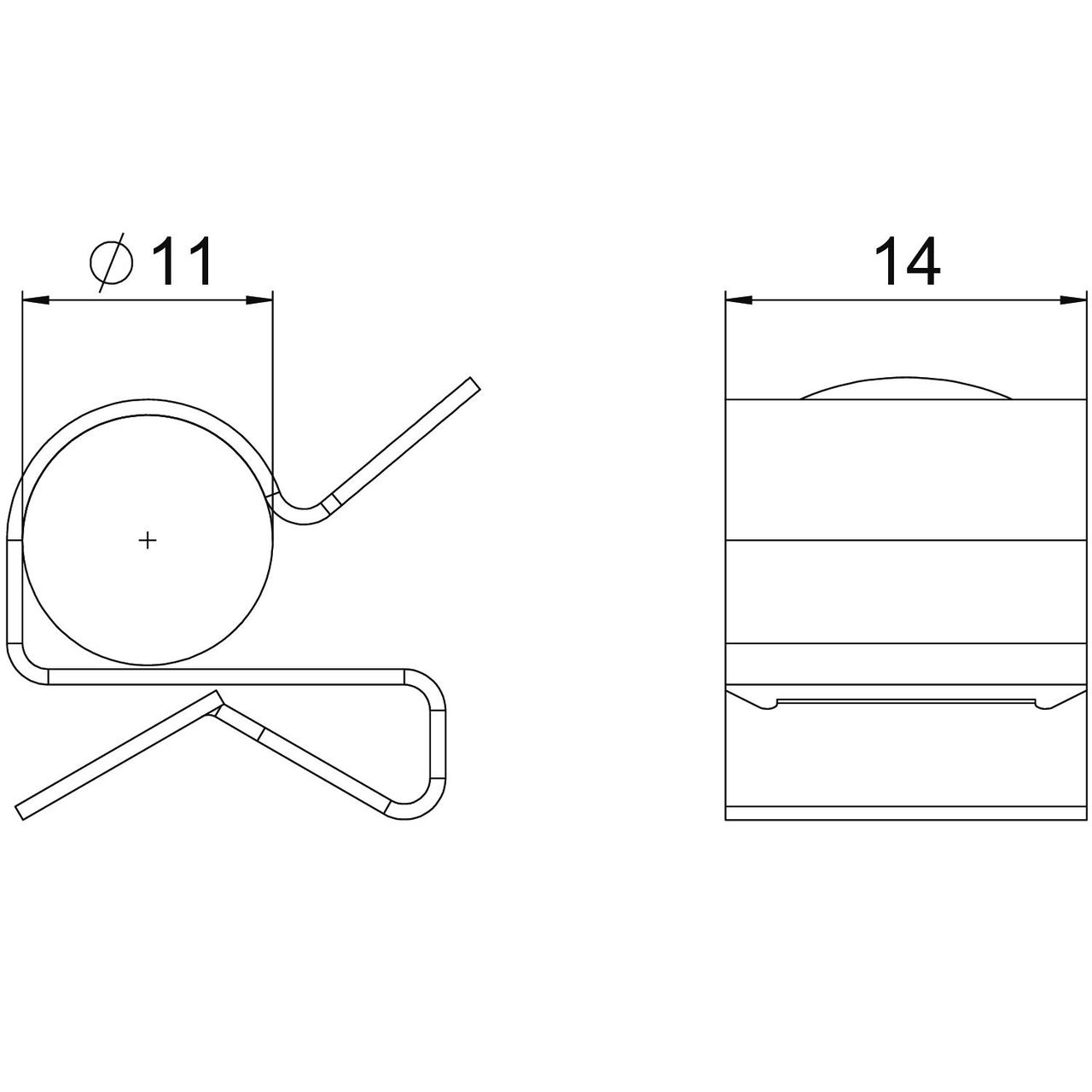 Clip de suspensão para cabo 10-11mm 1-4mm Aço Lamela de zinco zinco – Imagem 2 de 2